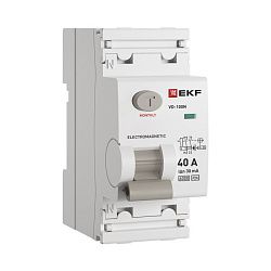 ВДТ ВД-100N 2P 40А 30мА A эл-мех 6кА PROXIMA EKF E1026MA4030