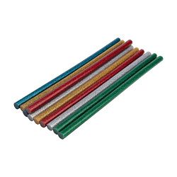 Стержни клеевые Ø11мм, 270мм, цветные с блестками (10 шт/уп), хедер REXANT 09-1285