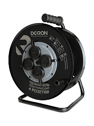 Удлинитель силовой КГ 3х1,5 50м, на катушке (металл), 4 гнезда с заземлением и крышками, 16А, IP44 DEKRON DEK0906-0004