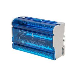 Шина на DIN-рейку в корпусе (кросс-модуль) 4х15 REXANT 