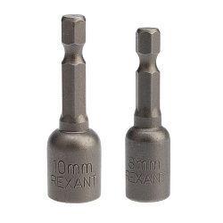 Ключ-насадка магнитная 1/4" 8х48 мм + 10х48 мм (2 шт./уп.) Kranz KR-92-0402-2