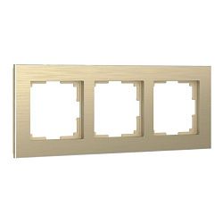 Рамка на 3 поста Aluminium (шампань) Werkel W0031711