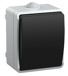 FORS Выключатель 1-клавишный проходной для открытой установки 10А IP54 ВС20-1-0-ФСр серый IEK EVS10-K03-10-54-DC