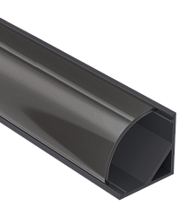 Профиль алюминиевый угловой накладной WOLTA WAP-S-16/16/2000-B черный/черный рассеиватель 16х16х2000мм WAP-S-16/16/2000-B