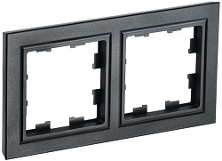 BRITE Рамка 2-местная РУ-2-БрЧ черный IEK BR-M22-K02