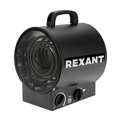 Пушка тепловая электрическая, круглая, прямоугольная подставка, ТЭН, 2кВт REXANT 60-0036