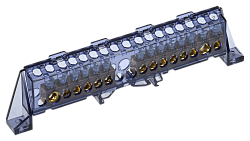 TEKFOR Шина N "ноль" в комбинированном DIN-изоляторе "Стойка" 8х12-(8+8)-Ч IEK TF-NN20-88-DP-K02