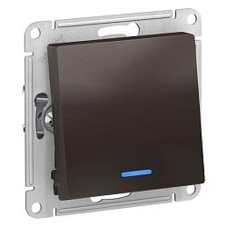 Переключатель проходной 1-кл. СП AtlasDesign 10А IP20 (сх. 6а) 10AX механизм с подсветкой мокко SE A 1240379
