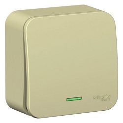 Переключатель проходной 1-кл. ОП Blanca 10А IP20 (сх. 6) 250В с подсветкой с изолир. пластиной беж. SE BLNVA106117 520098