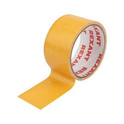 Двухсторонний скотч REXANT, тканевая основа 48 мм, ролик 5 м 09-6348