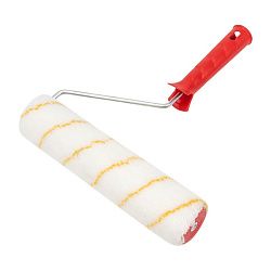 Валик полиамид белый с желтой полосой, ворс 11 мм, ширина ролика 240 мм, Ø 42 мм, бюгель 6 мм REXANT 89-0026