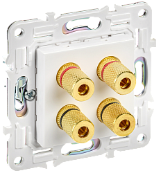 SKANDY Аудиорозетка 4-местная SK-A01W арктический белый IEK SK-S40-K01
