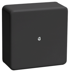 Коробка распаячная КМ для открытой проводки безгалогенная (HF) 100х100х29мм (6 клемм 6мм2) черная (RAL 9005) IEK UKO10-100-100-029-K02