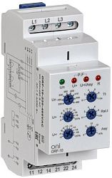 Реле контроля фаз ORF-10 3 фазы 2 контакта 220-460В AC ONI 