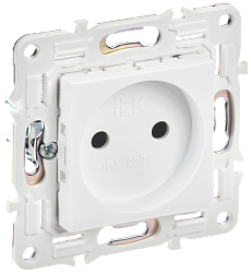 SKANDY Розетка без заземления без защитных шторок 10А SK-R02W арктический белый IEK SK-R10-10-K01