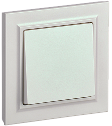 BRITE Выключатель 1-клавишный 10А в сборе ВСР10-1-0-БрЖ жемчуг IEK BR-V10-0-10-K36-F