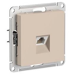 Розетка компьютерная AtlasDesign RJ45 кат.6А механизм песочн. SE ATN001286 1712782