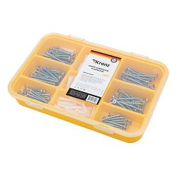 Набор саморезов и дюбелей (260 шт/уп) KRANZ KR-01-3101-01