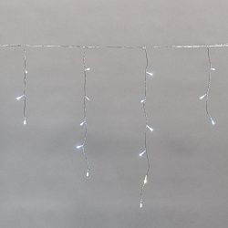 Гирлянда светодиодная Айсикл (бахрома) 25х0,6м, c эффектом мерцания, прозрачный провод, IP44, 230В, диоды БЕЛЫЕ, 588LED NEON-NIGHT 255-595