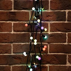 Гирлянда светодиодная Мультишарики Ø17,5мм 20м 200 LED RGB черный ПВХ IP65 быстрая смена цвета 24В NEON-NIGHT 303-529