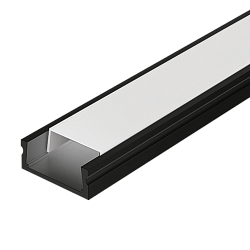 Профиль алюминиевый накладной WOLTA WAP-S-16/6/2000-BW черный/белый рассеиватель 16х6х2000мм WAP-S-16/6/2000-BW