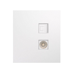 Розетка STRONG компьютерная RJ45 кат6 + TV с/у жемчуг KRANZ KR-78-0722-4