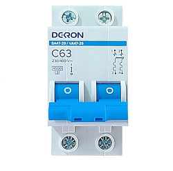 Автоматический выключатель ВА47-29 2P С63A 4,5кА mcb29-2-C63-dek