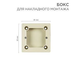 Бокс для накладного монтажа электроустановочных изделий BN-01 бежевый REXANT 51-0569-2