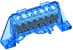 TEKFOR Шина N "ноль" в комбинированном DIN-изоляторе "Стойка" 6х9-7-С IEK TF-NN10-07-DP-K07