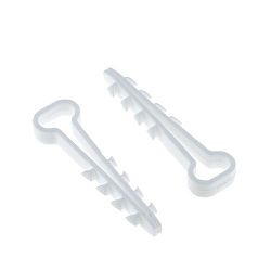 Дюбель-хомут (6х14 мм) для плоского кабеля белый (50 шт.) EKF plc-cd-6x14w