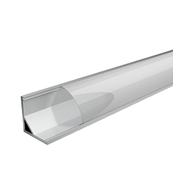 Профиль алюминиевый угловой, накладной  WOLTA WAP-S-16/16/2000-A серый, 16х16х2000 мм готовый комплект WAP-S-16/16/2000-A