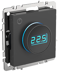 BRITE Термостат электронный с индикацией ТС10-1-БрГ графит IEK BR-RT11-K53