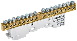 TEKFOR Шина L "фаза" неизолированная на универсальном держателе 6х9-16-Ср IEK TF-NN10-16-DL-K03