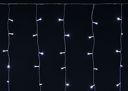 LIGHTING Гирлянда бахрома 4,5х0,7м 200 светодиодов белый свет IP44 прозрачный шнур 3м 230В транзит IEK LGDU301-2-200-L3-T-S-44