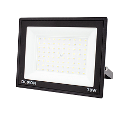 Прожектор светодиодный 70Вт, 5600лм, 6500K, черный, IP65  AN1271-0010