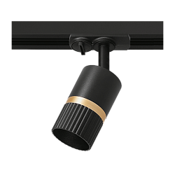 Трековый светильник WOLTA WTL-GU10/19BG DUO под лампу GU10 Черный/золото D55x160 WTL-GU10/19BG