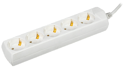Удлинитель У05 5 мест с заземлением 1,5м 3х1мм2 10А/250В GENERICA WYP10-10-05-D15-Z-G