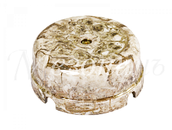 Коробка распределительная фарфоровая D80мм, h43мм, IP20, цвет -мрамор, ТМ "МЕЗОНИНЪ" GE70236-19 GE70236-19