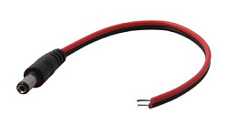Разъем питания DC штекер 2,1х5,5мм с проводом 20 см REXANT 14-0313