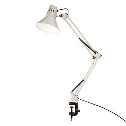 Светильник настольный REXANT Акцент на металлической стойке с винтовым зажимом, с цоколем Е27, 60 Вт, цвет лунный свет 603-1009