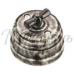 Art-Decor Выключатель ретро фарфоровый проходной на 2 полож в комплекте с подъемной рамкой 10А 2 GE70404-40