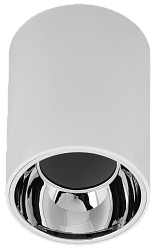 LIGHTING Светильник 4111 накладной потолочный под лампу GU10 белый/хром пластик IEK LT-UPB0-4111-GU10-1-K23