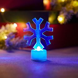 Фигура светодиодная на подставке Снежинка, RGB 501-055