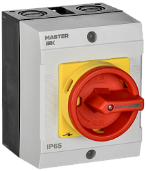Переключатель кулачковый в боксе закрытая рукоятка аварийная 16А схема 10 IEK MI-CS22-016-010