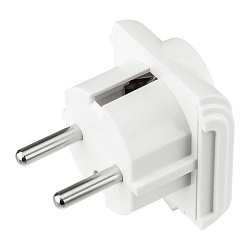 Адаптер сетевой (переходник) с универсальной на Евро вилку F/C2 «Квадрат» 10А б/з белый REXANT 11-1011