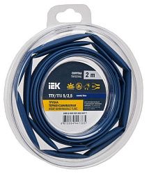 Трубка термоусадочная ТТУ нг-LS 5/2,5 синяя (2м/упак) IEK UDR12-005-D25-002-K07-T