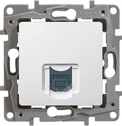 ETIKA Розетка компьютерная RJ45 категория 6 UTP белый 672253