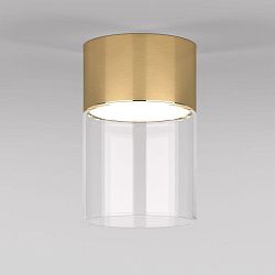 Светильник потолочный светодиодный 10W 4000К латунь/прозрачный 25047/LED Elektrostandard a064707
