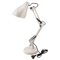 Светильник настольный REXANT Рубикон на металлической стойке с основанием, с цоколем Е27, 60 Вт, цвет лунный свет 603-1011