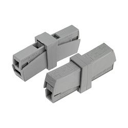 Строительно-монтажная клемма СМК 224-201 для светильника на гибкие проводники (0,2-2,5)/(0,14-2,5) мм² серая (50 шт./уп.) REXANT 